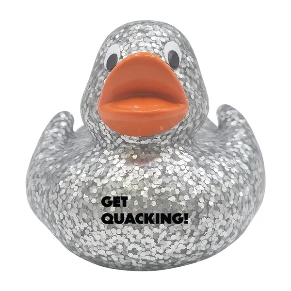 2.5" x 2.25" mini glitter rubber ducks.... from ASI 34415 Alpi International LTD