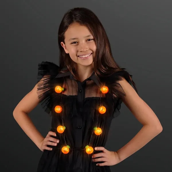 Mid-size Pumpkin Bulbs LED Necklace; Blank Pricing... from ASI 34194 ALightPromos