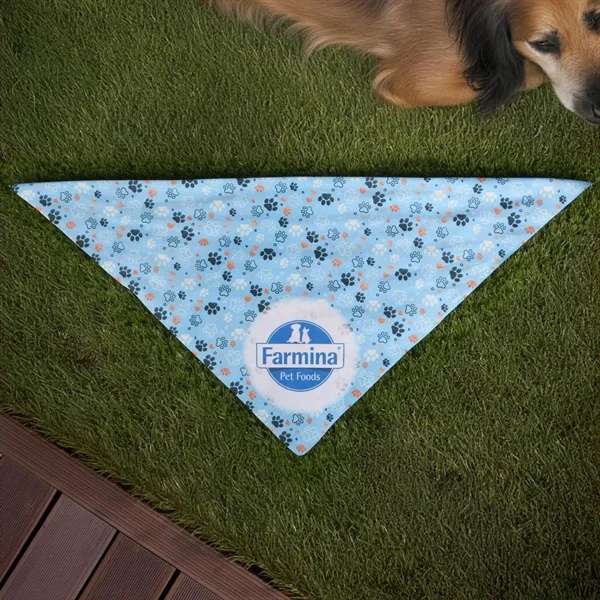 Bandanna made of recycled PET material with full-color, front side imprint.... from ASI 52840 Evans Manufacturing