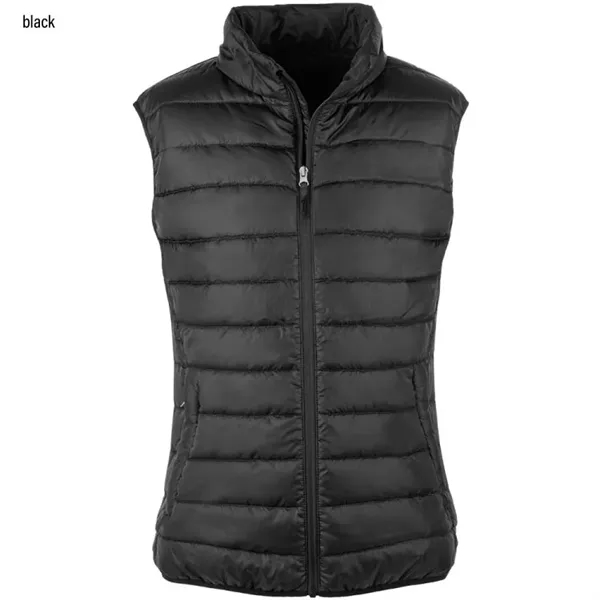 Ladies puffer vest made of 100% Polyester and Nylon.... from ASI 50930 Dunbrooke / Dunbrooke®