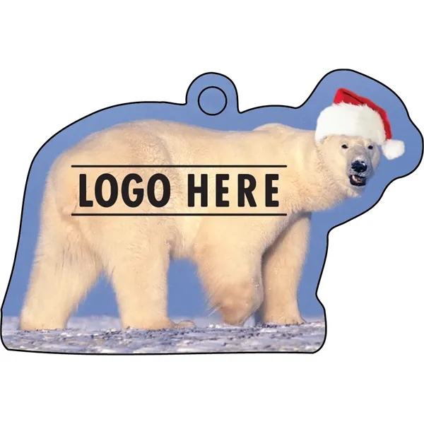 Full color acrylic holiday ornaments with mirror back and polar bear... from ASI 72521 Morris Magnets / Laser Cuts