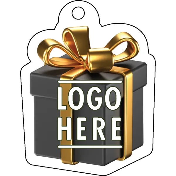 Full color acrylic holiday ornaments with mirror back and black box... from ASI 72521 Morris Magnets / Laser Cuts