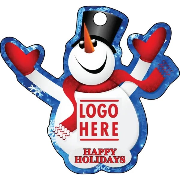 Full color acrylic holiday ornaments with mirror back and snowman shape.... from ASI 72521 Morris Magnets / Laser Cuts