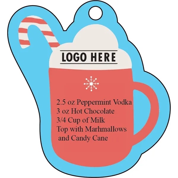 Full color acrylic holiday ornaments with mirror back and red cup... from ASI 72521 Morris Magnets / Laser Cuts