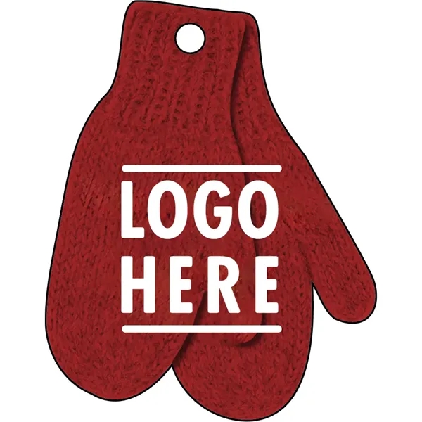 Full color acrylic ornaments with mirror back and red mittens design.... from ASI 72521 Morris Magnets / Laser Cuts