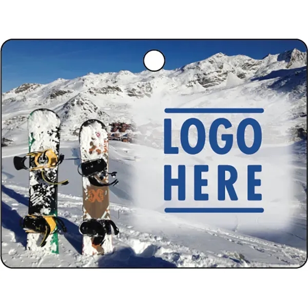 Full color acrylic ornament with mirror back and snowboarding design.... from ASI 72521 Morris Magnets / Laser Cuts