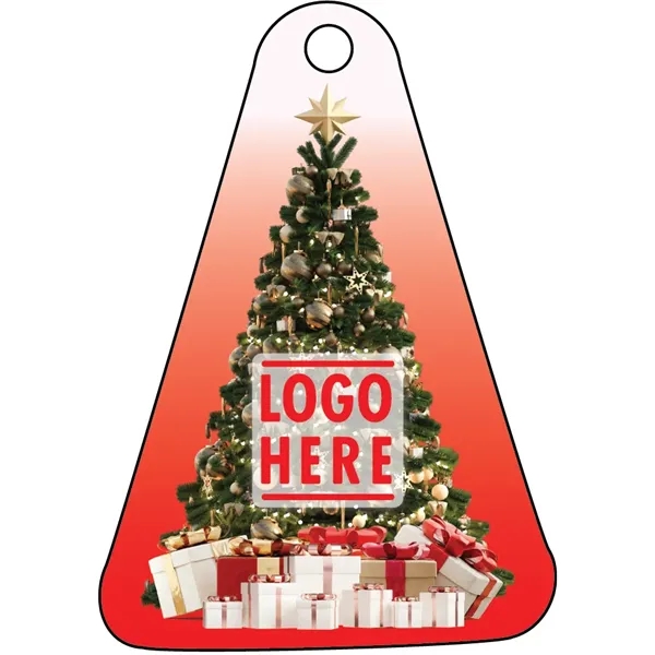 Full color acrylic holiday ornaments with mirror back and tree/presents design.... from ASI 72521 Morris Magnets / Laser Cuts
