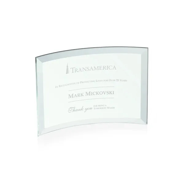 Jade curved rectangle award with beveled edges.... from ASI 84592 St Regis Group / St Regis