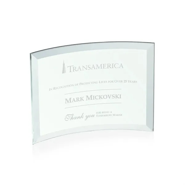 Jade curved rectangle award with beveled edges.... from ASI 84592 St Regis Group / St Regis