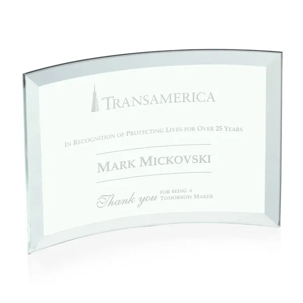 Jade curved rectangle award with beveled edges.... from ASI 84592 St Regis Group / St Regis