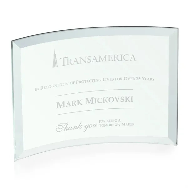 Jade curved rectangle award with beveled edges.... from ASI 84592 St Regis Group / St Regis