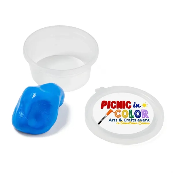 Silly putty inside a two-piece, customizable round case.... from ASI 63549 Jornik Manufacturing Corp / Jornik