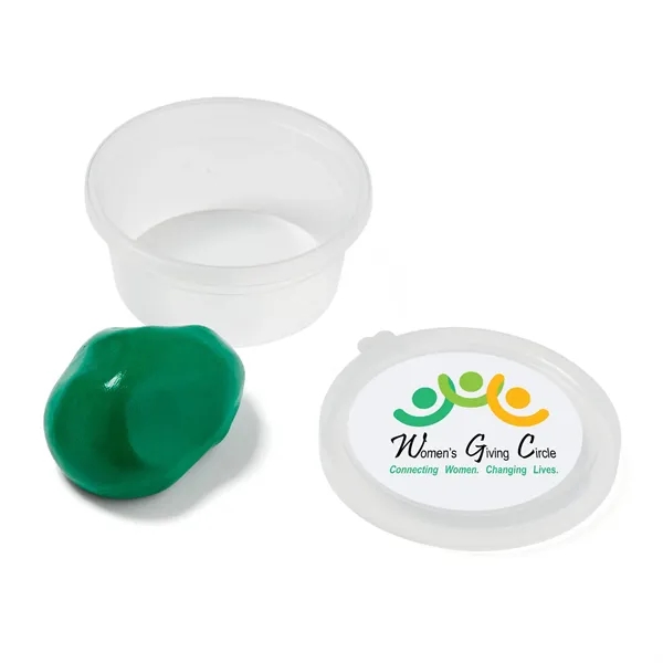 Silly putty inside a two-piece, customizable round case.... from ASI 63549 Jornik Manufacturing Corp / Jornik