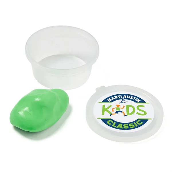 Silly putty inside a two-piece, customizable round case.... from ASI 63549 Jornik Manufacturing Corp / Jornik