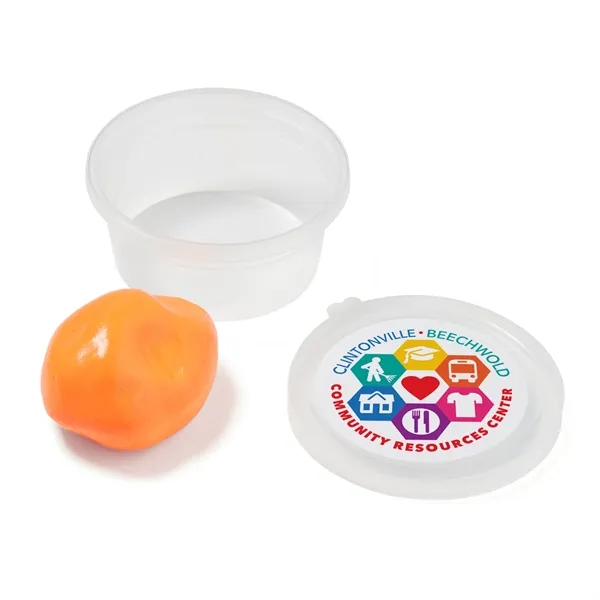 Silly putty inside a two-piece, customizable round case.... from ASI 63549 Jornik Manufacturing Corp / Jornik