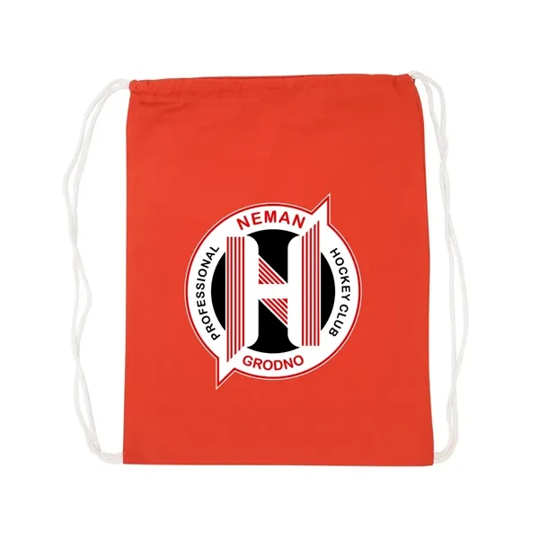 100% Cotton Canvas Backpack with Drawstring close... from ASI 31517 Admart Products / Admart Line