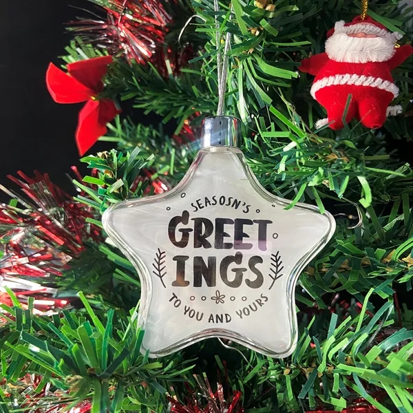 3" Clear Star Full Color Aluminum Sheet Ornament with white box... from ASI 41511 Brainchild USA Inc