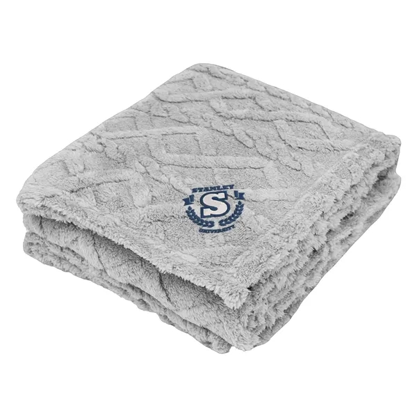 48" x 63" Sherpa blanket made with recycled polyester.... from ASI 61125 Hit Promotional Products / Hit®