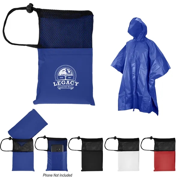Hooded poncho with drawstring pouch.... from ASI 61125 Hit Promotional Products / Hit®