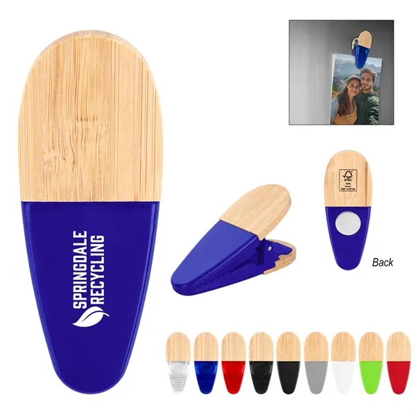 Spring loaded magnetic clip with bamboo grip.... from ASI 61125 Hit Promotional Products / Hit®