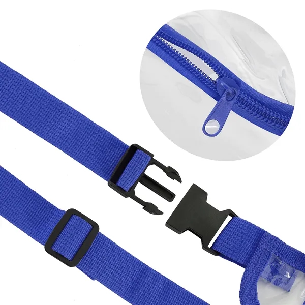 One compartment stadium-approved clear fanny pack with adjustable strap available in... from ASI 40544 Binaco