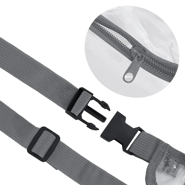 One compartment stadium-approved clear fanny pack with adjustable strap available in... from ASI 40544 Binaco