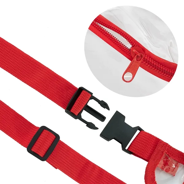 One compartment stadium-approved clear fanny pack with adjustable strap available in... from ASI 40544 Binaco