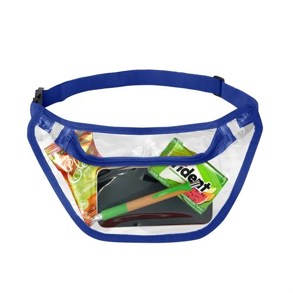One compartment stadium-approved clear fanny pack with adjustable strap available in... from ASI 40544 Binaco