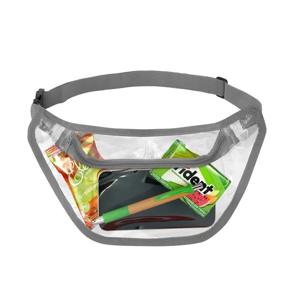 One compartment stadium-approved clear fanny pack with adjustable strap available in... from ASI 40544 Binaco