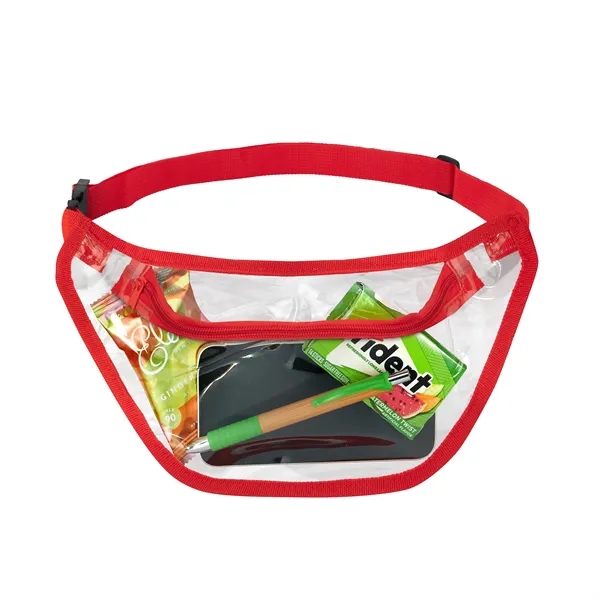One compartment stadium-approved clear fanny pack with adjustable strap available in... from ASI 40544 Binaco