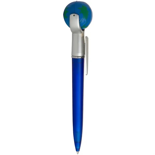 Ballpoint pen with squeezable Earth topper.... from ASI 34415 Alpi International LTD