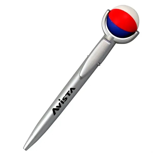Ballpoint pen with squeezable beach ball topper.... from ASI 34415 Alpi International LTD