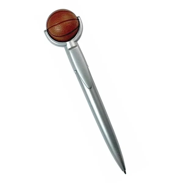 Ballpoint pen with squeezable basketball topper.... from ASI 34415 Alpi International LTD