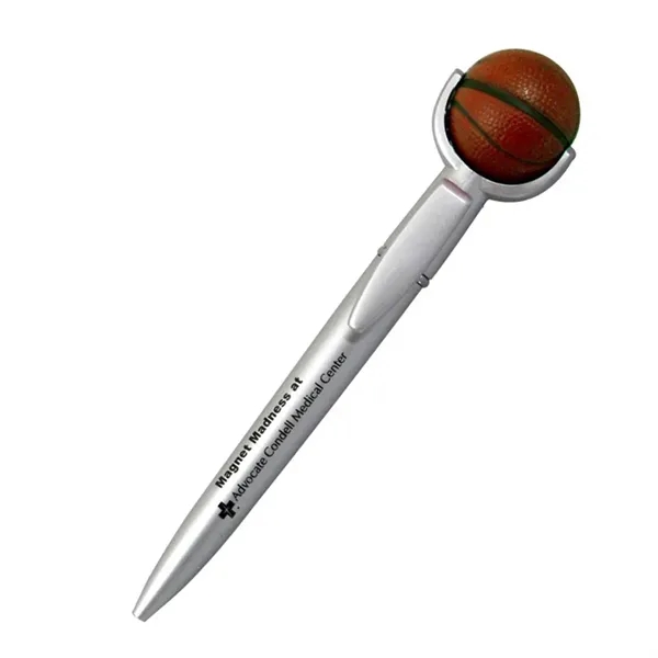 Ballpoint pen with squeezable basketball topper.... from ASI 34415 Alpi International LTD