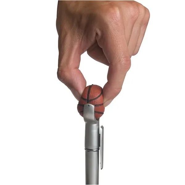 Ballpoint pen with squeezable basketball topper.... from ASI 34415 Alpi International LTD