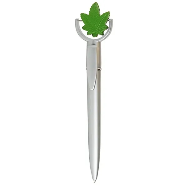 Ballpoint pen with squeezable cannabis leaf topper.... from ASI 34415 Alpi International LTD