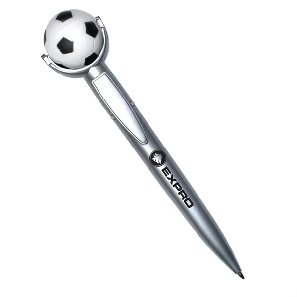 Ballpoint pen with squeezable soccer ball topper.... from ASI 34415 Alpi International LTD