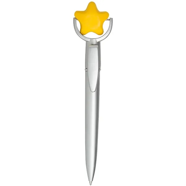 Ballpoint pen with star shaped stress relieving topper.... from ASI 34415 Alpi International LTD