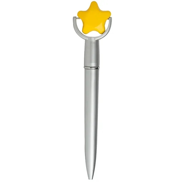 Ballpoint pen with star shaped stress relieving topper.... from ASI 34415 Alpi International LTD