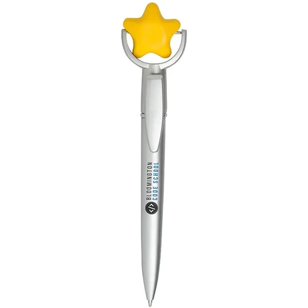 Ballpoint pen with star shaped stress relieving topper.... from ASI 34415 Alpi International LTD