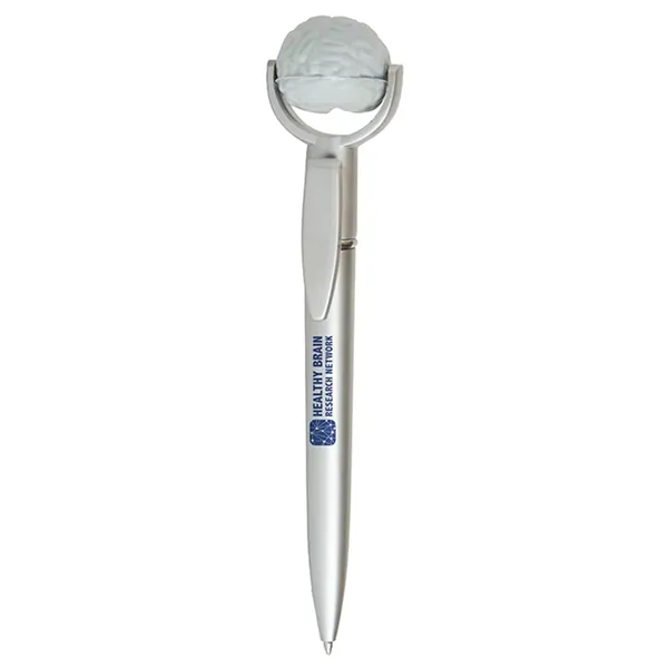 Ballpoint pen with brain shaped stress relief topper.... from ASI 34415 Alpi International LTD