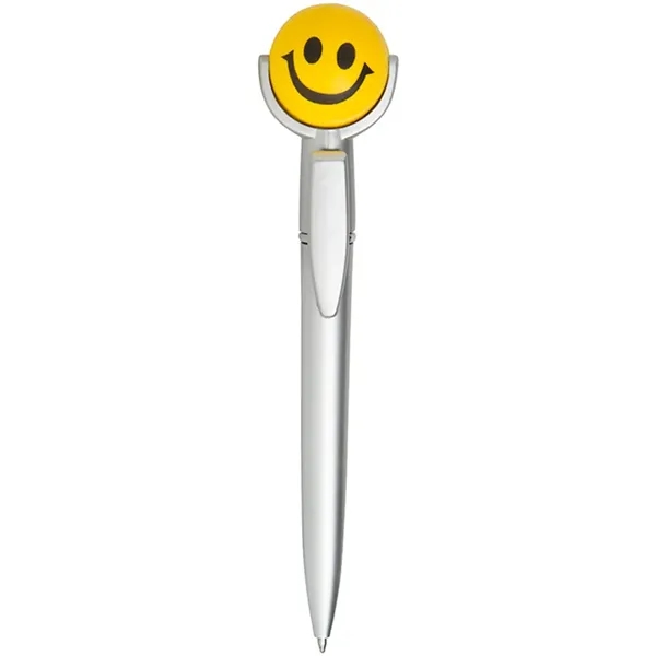Ballpoint pen with squeezable smiley face topper.... from ASI 34415 Alpi International LTD