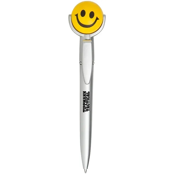 Ballpoint pen with squeezable smiley face topper.... from ASI 34415 Alpi International LTD