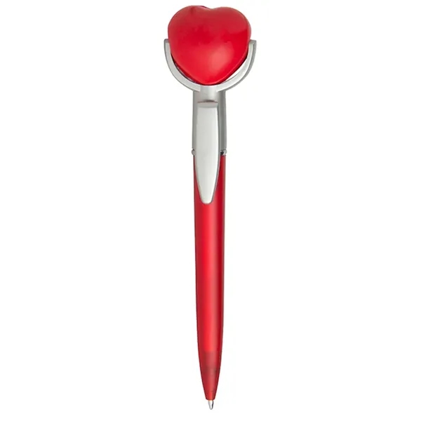 Ballpoint pen with heart shaped stress reliever topper.... from ASI 34415 Alpi International LTD