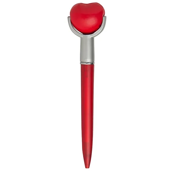 Ballpoint pen with heart shaped stress reliever topper.... from ASI 34415 Alpi International LTD