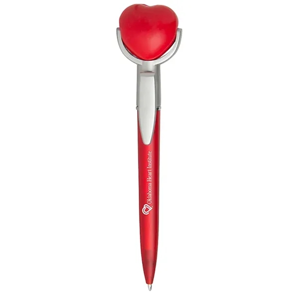 Ballpoint pen with heart shaped stress reliever topper.... from ASI 34415 Alpi International LTD