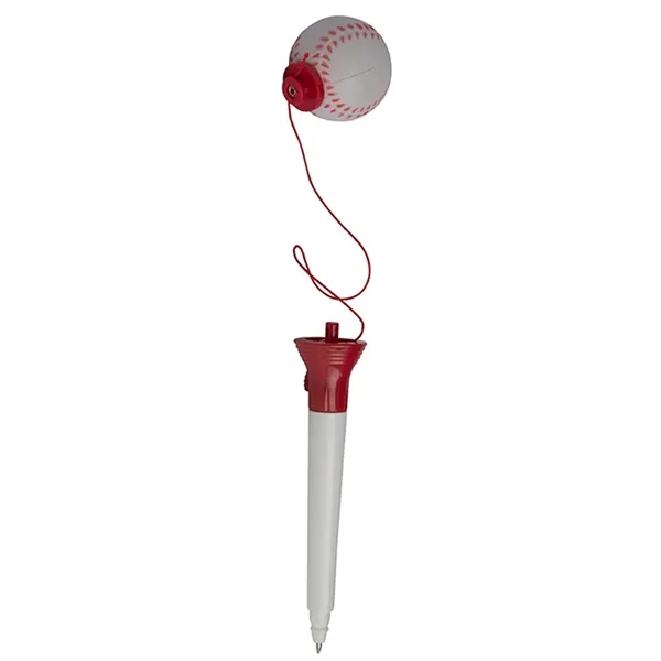 Ballpoint pen with baseball pop topper.... from ASI 34415 Alpi International LTD