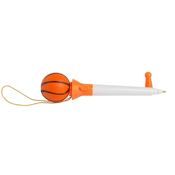 Ballpoint pen with pop-top basketball.... from ASI 34415 Alpi International LTD