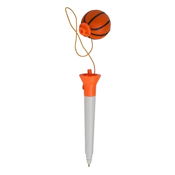 Ballpoint pen with pop-top basketball.... from ASI 34415 Alpi International LTD