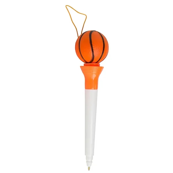 Ballpoint pen with pop-top basketball.... from ASI 34415 Alpi International LTD